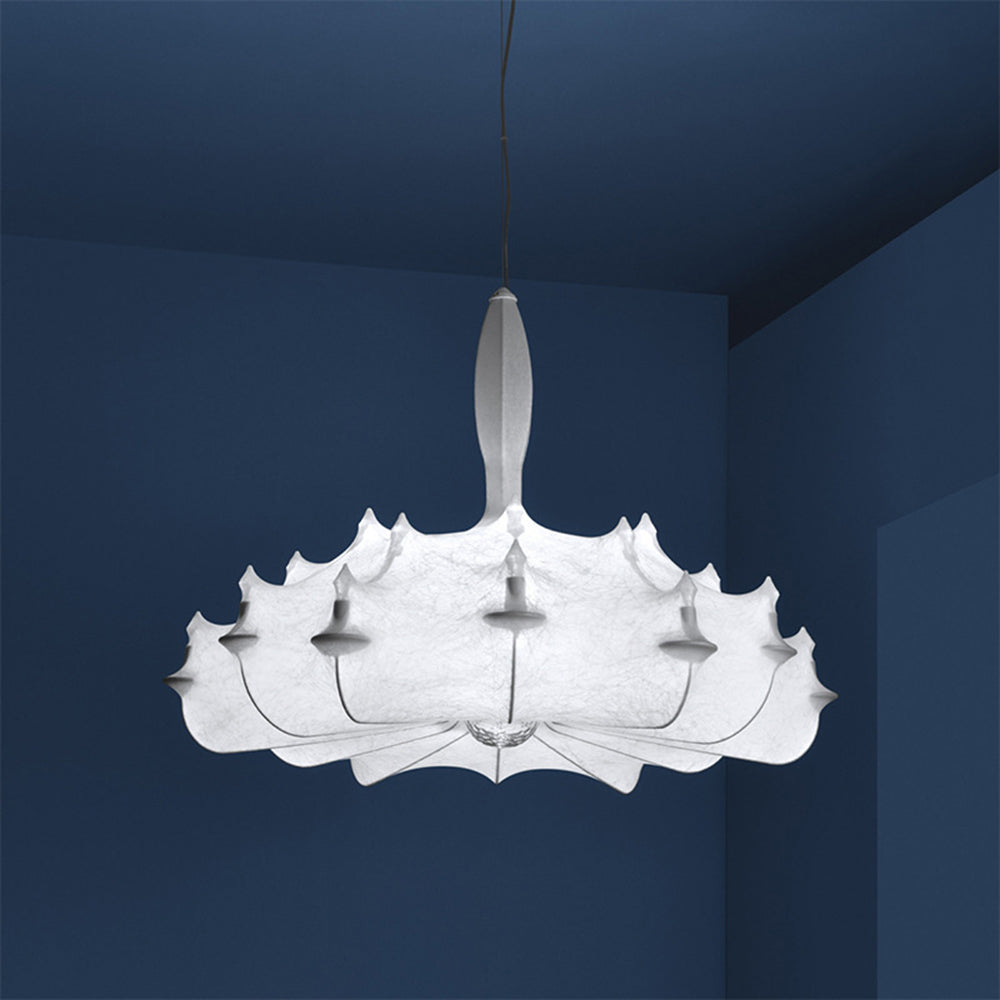 Ritta Suspension Vintage, Métal/Soie, Blanc, Salon/Salle à Manger - Neutralighting