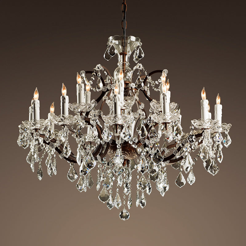 Silva Lustre décoratif Moderne, Métal/Cristal, Rouille, Salon