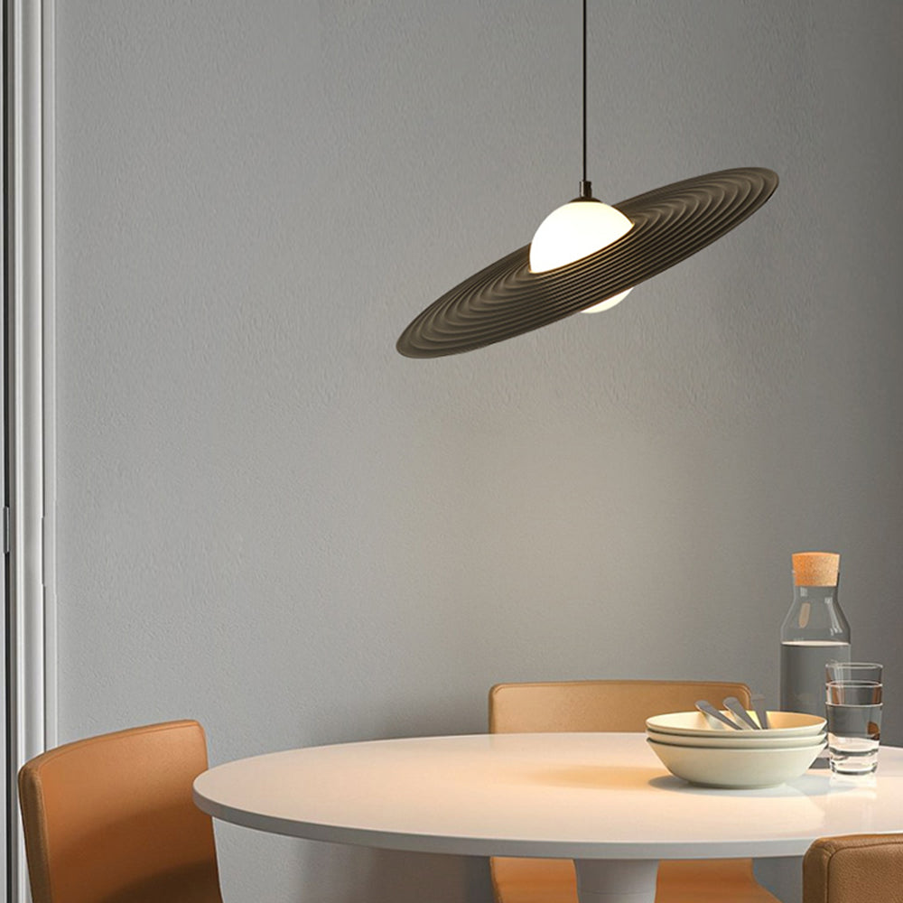 Arisha Suspension Ronde Moderne, Métal/Acrylique, Noir/Blanc, Chambre à Coucher/Salle à Manger - Neutralighting