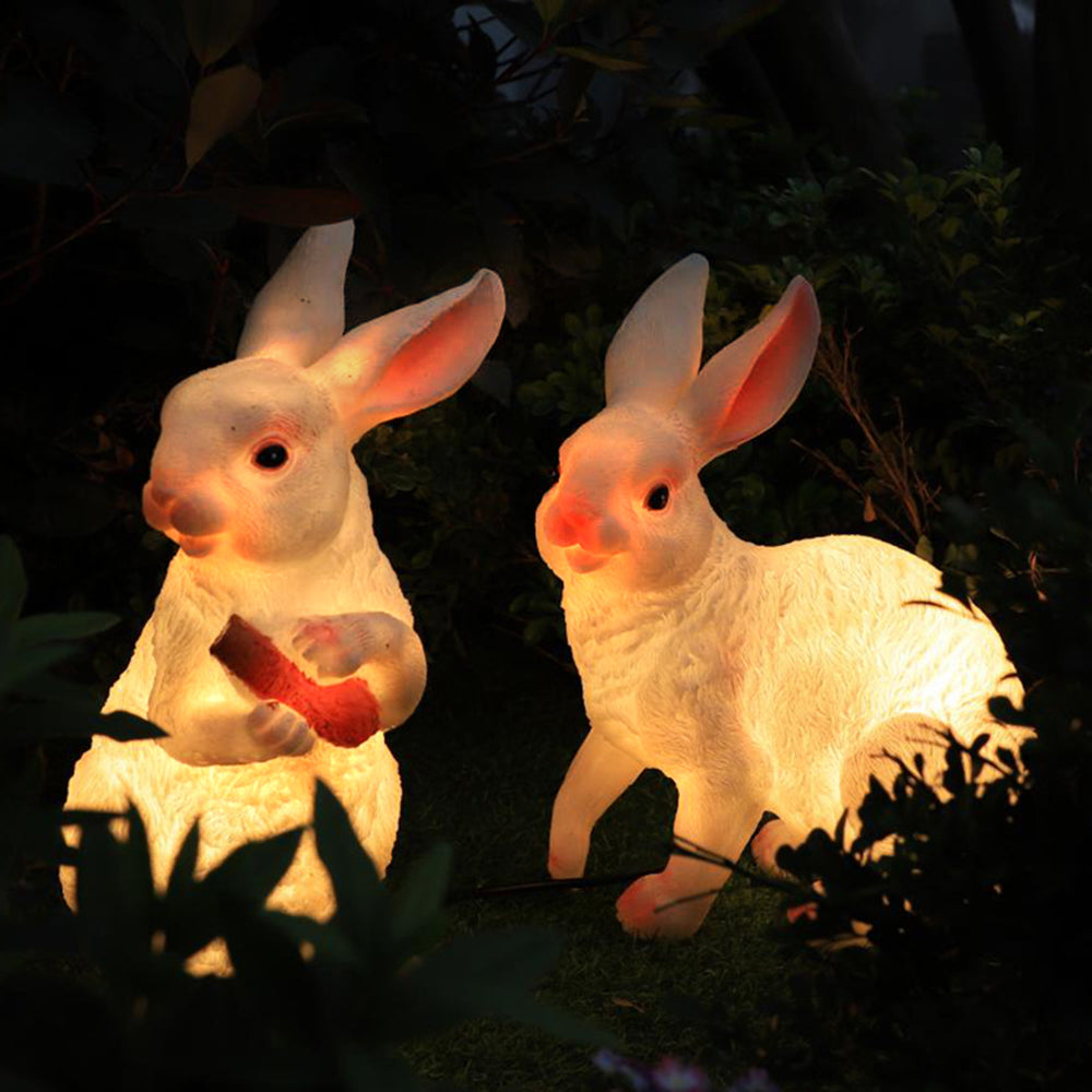 Arisha Lampadaire Lapin Moderne, Résine, Blanc, Extérieur - Neutralighting