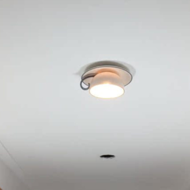 Arisha Moderne Glacage Tasse Céramique Plafonnier Chambre à Coucher - Neutralighting