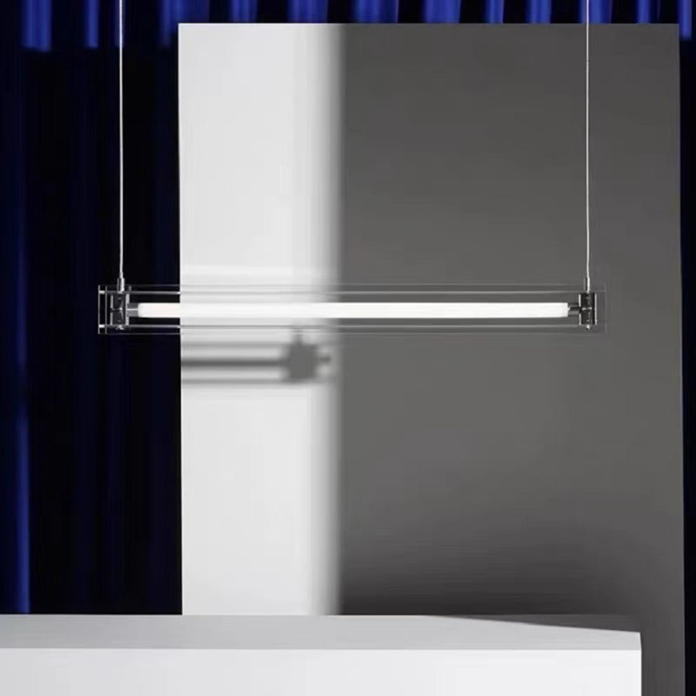 Ray Suspension Linéaire Classique, Métal/Verre, Blanc, Salle à Manger/Chevet - Neutralighting