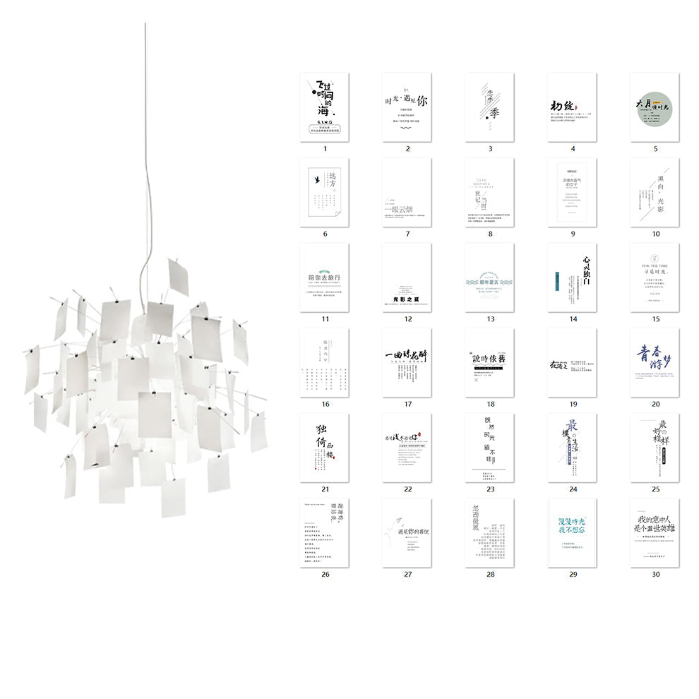 Ortheen Individual Creativity Paper Metal Chandelier - Lamp Copper