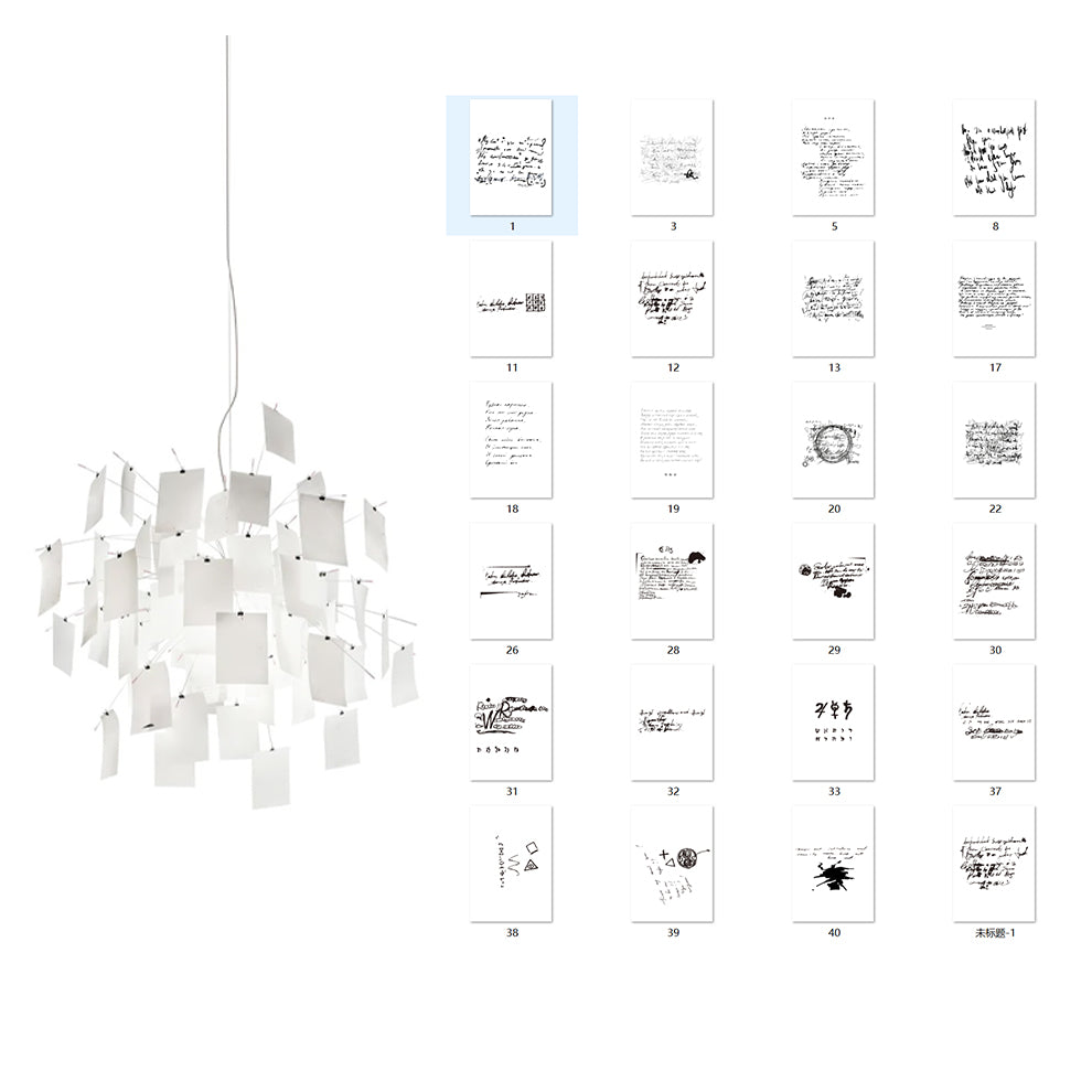 Ortheen Individual Creativity Paper Metal Chandelier - Lamp Copper