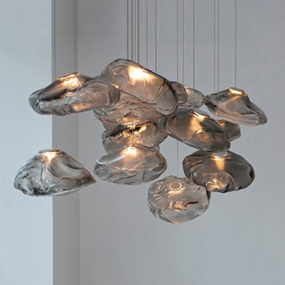 Avi Suspension Globe, Métal/Verre, Clair/Gris/Ambre - Neutralighting