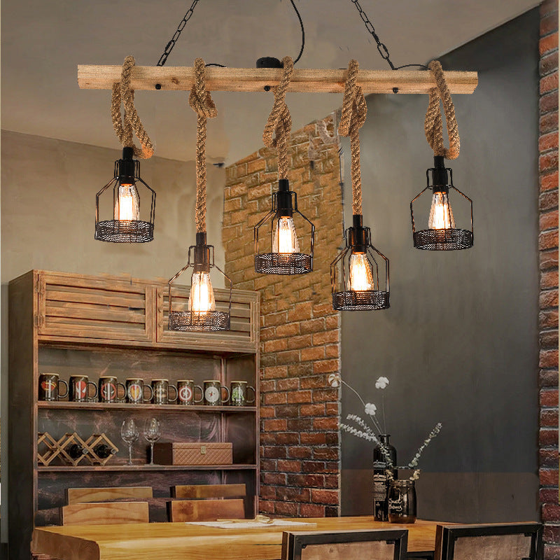 Epoch Lampe Suspension Industrielle Rétro LED en Métal Noir, Pour Bar - Neutralighting
