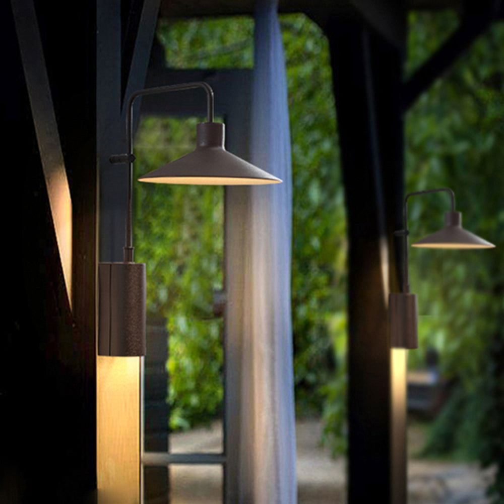 Arisha Applique Extérieure Vintage, Métal, Café/Vert, Jardin - Neutralighting