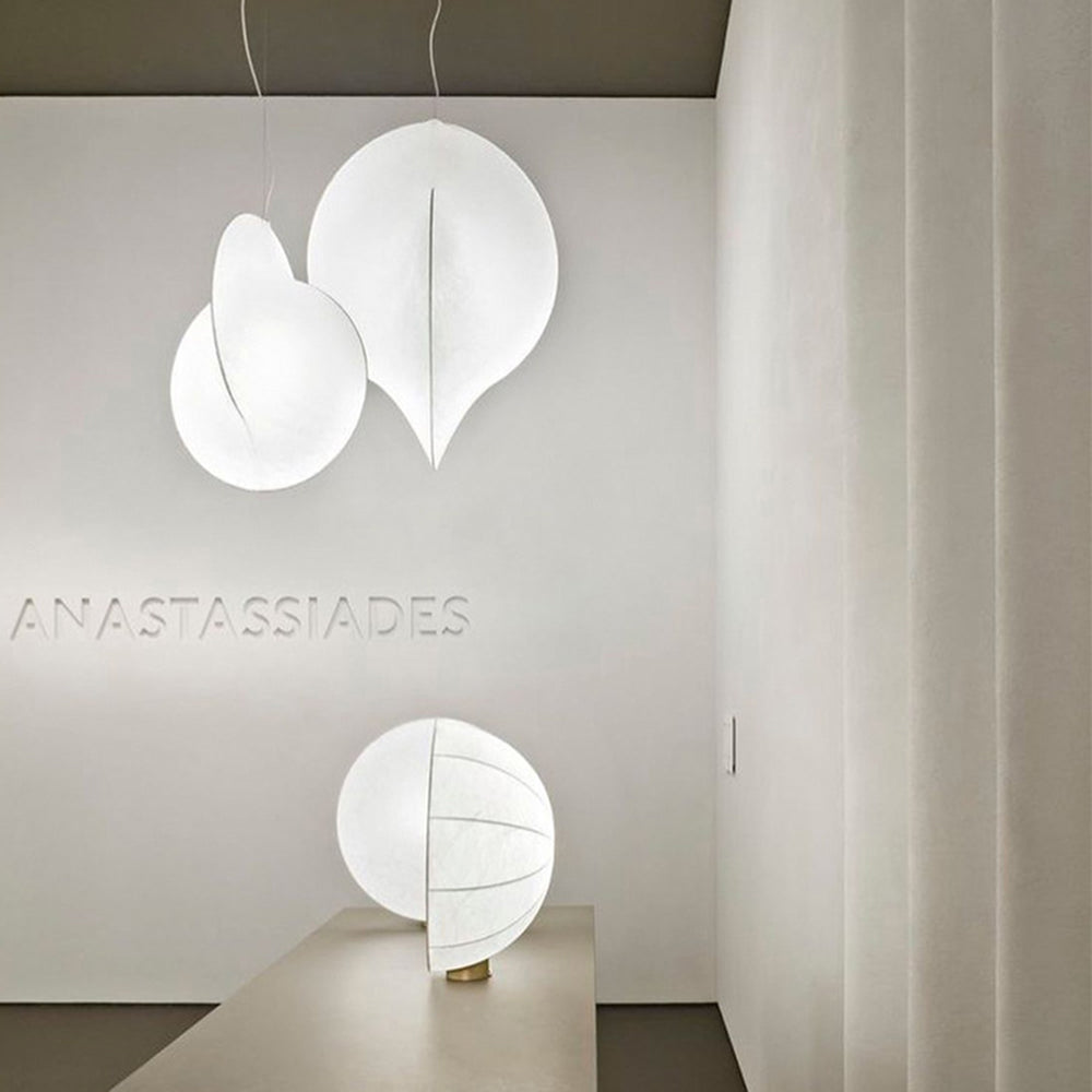 Ritta Suspension Boule Moderne, Métal/Soie, Blanc, Salon/Chambre à Coucher - Neutralighting