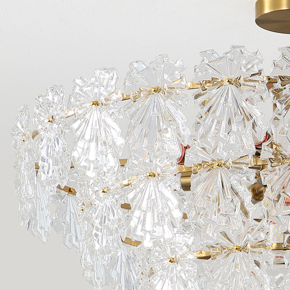 Kristy Suspension Anneau Vintage, Métal/Verre, Doré, Restaurant/Salon - Neutralighting