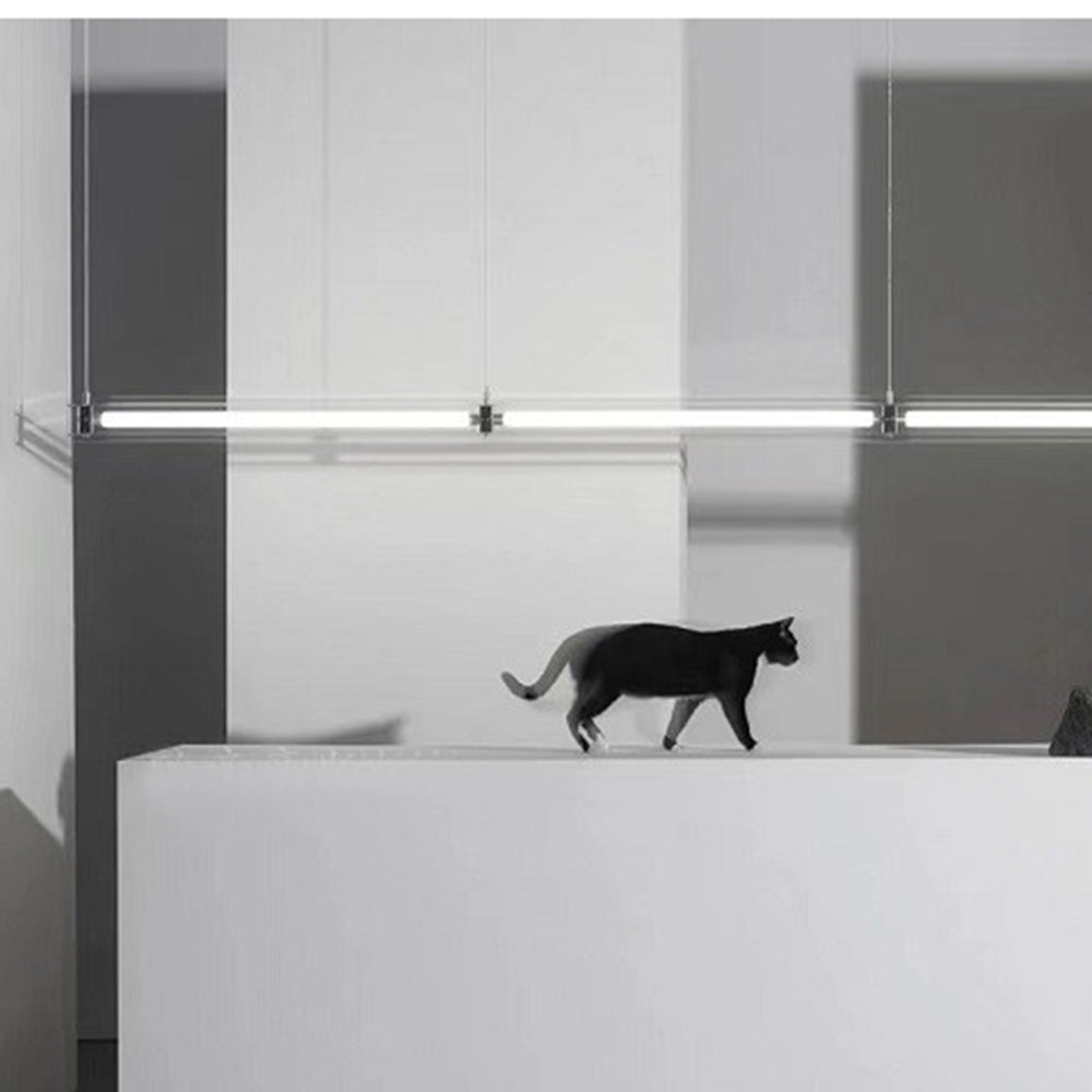 Ray Suspension Linéaire Classique, Métal/Verre, Blanc, Salle à Manger/Chevet - Neutralighting
