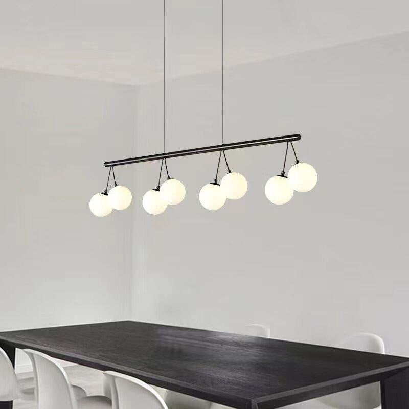 Valentina Nordique LED Lustre Noir Métal/Verre Salle À Manger/Chambre À Coucher
