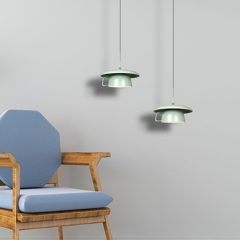 Valentina Rustique Tasse Céramique LED Suspension Salon