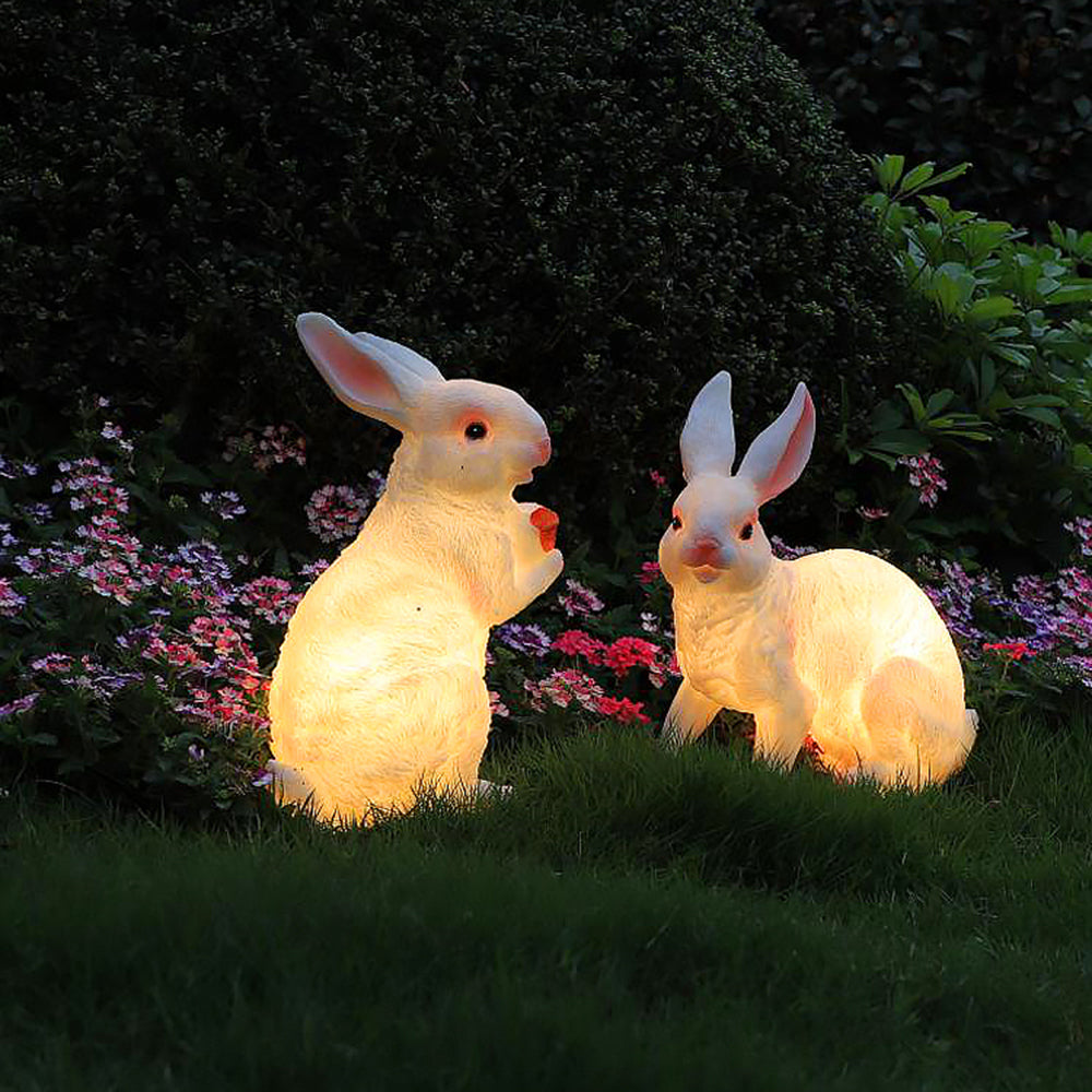 Arisha Lampadaire Lapin Moderne, Résine, Blanc, Extérieur - Neutralighting