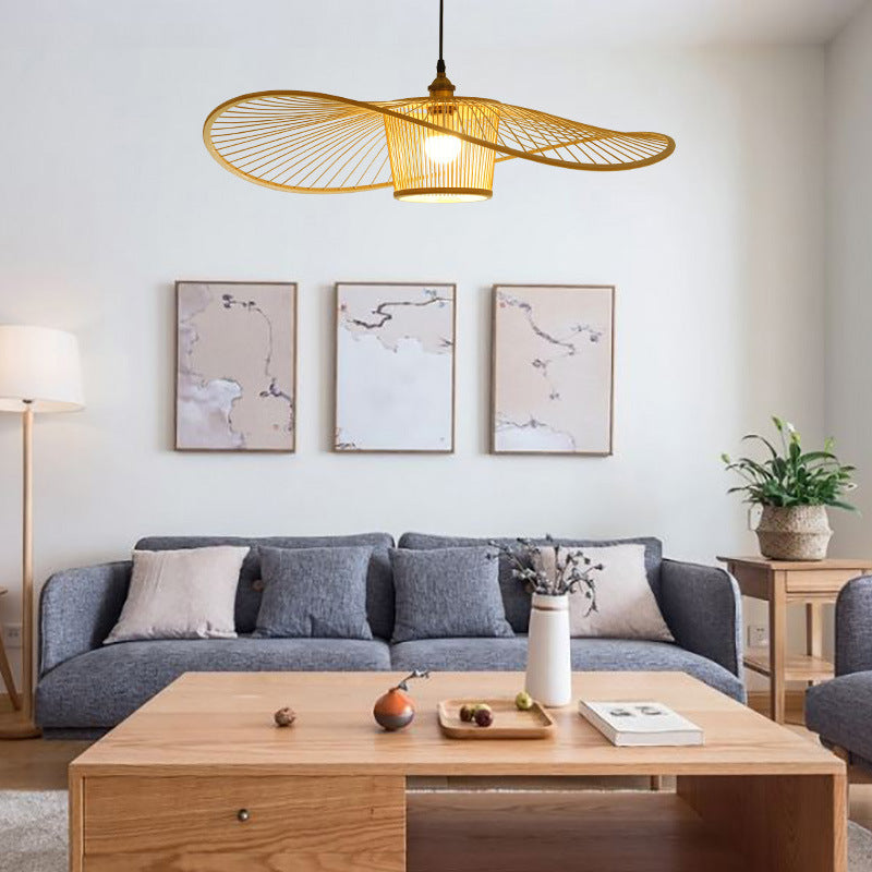 Ritta Moderne LED Suspension Bambou Salon Salle à manger - Neutralighting