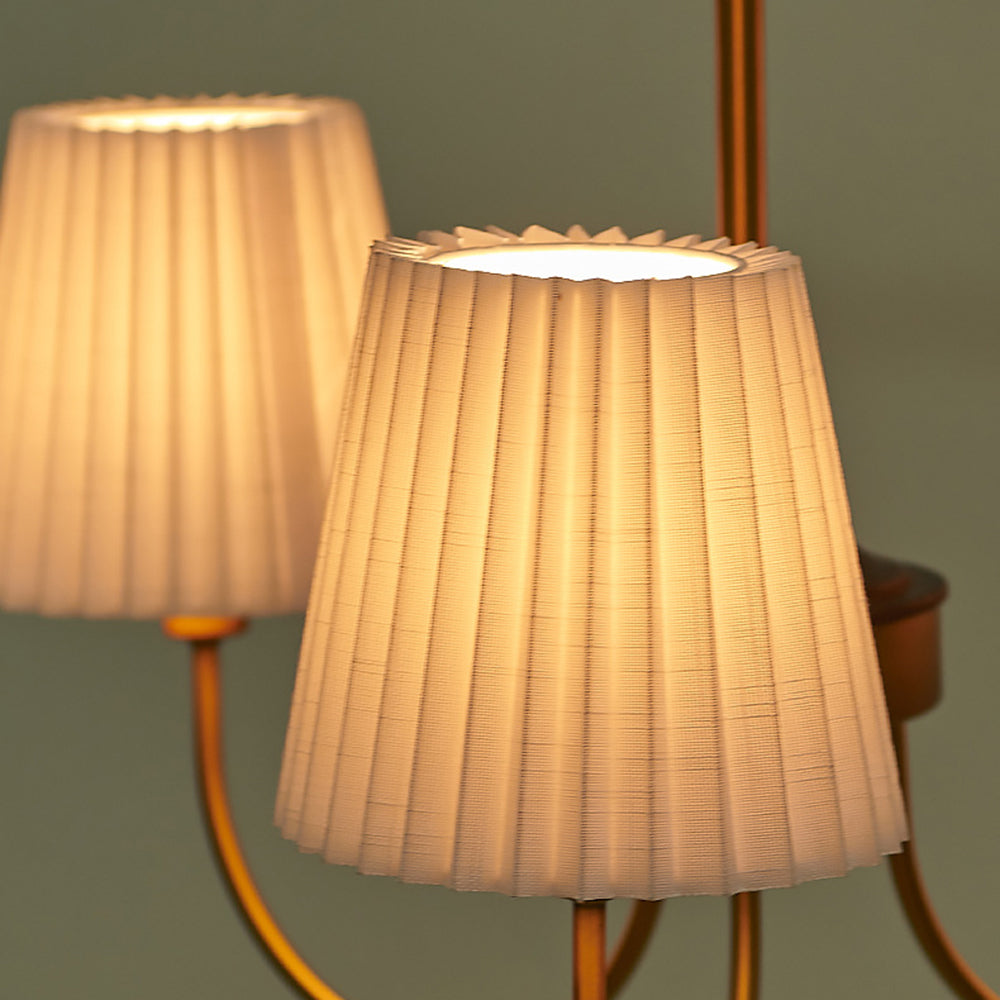 Silva Lustre Vintage, Métal/Tissu, Blanc/Vert, Salle à Manger/Salle à Séjour - Neutralighting