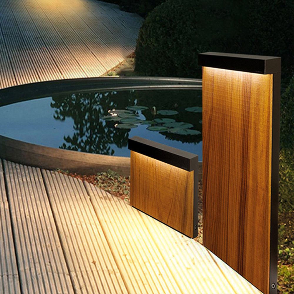 Gisil Extérieure Géométrique Minimaliste. Métal. Bois. Extérieur - Neutralighting