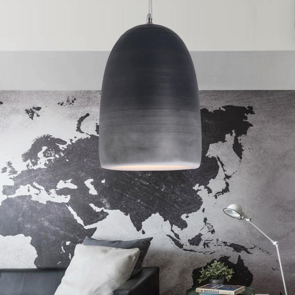 Arisha Suspension Pot Naturelle, Résine/Acrylique, Bleu/Noir/Gris, Chambre - Neutralighting