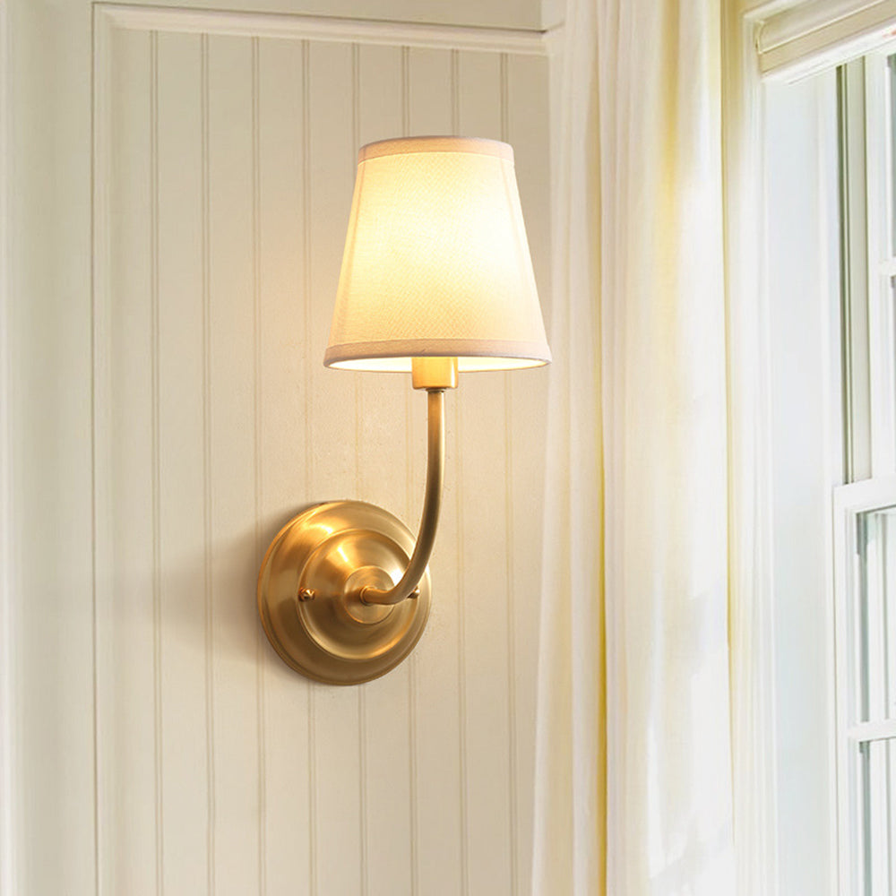 Silva Applique Murale Landerne Vintage, 5 Style, Métal/Tissu, Or, Chambre - Neutralighting