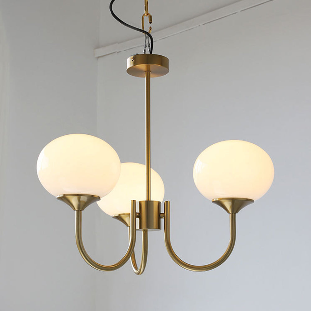Valentina Lustre Boule Classique, Métal/Verre, Blanc/Rose/Beige, Bureau/Salon - Neutralighting
