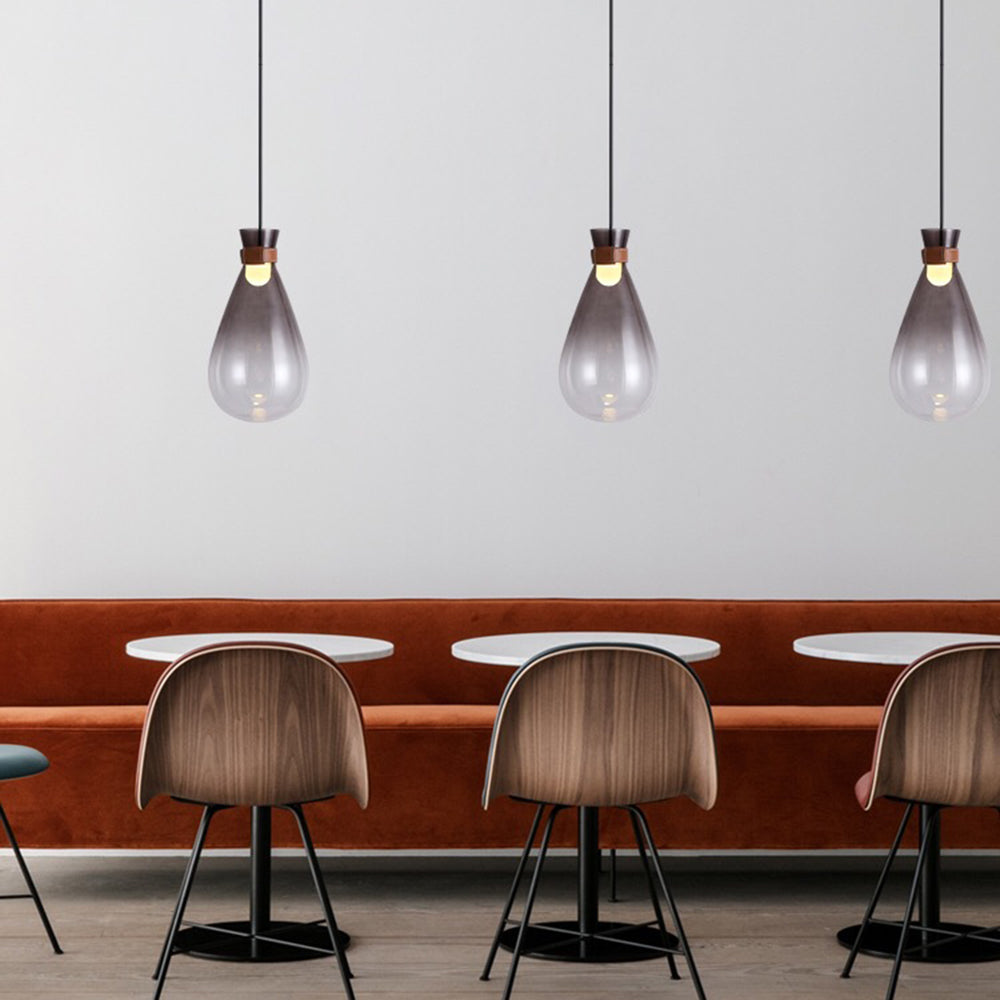 Valentina Suspenison Boule Industrielle, Verre/Acrylique, Blanc/Gris Fumé, Bar/Café - Neutralighting