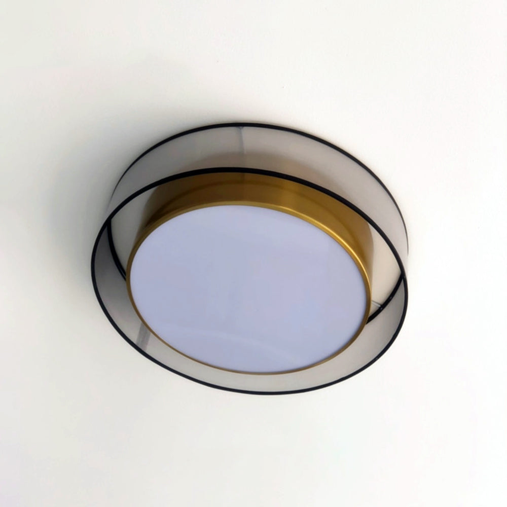 Arisha Plafonnier Rond Moderne, Métal/Acrylique, Doré, Salon - Neutralighting