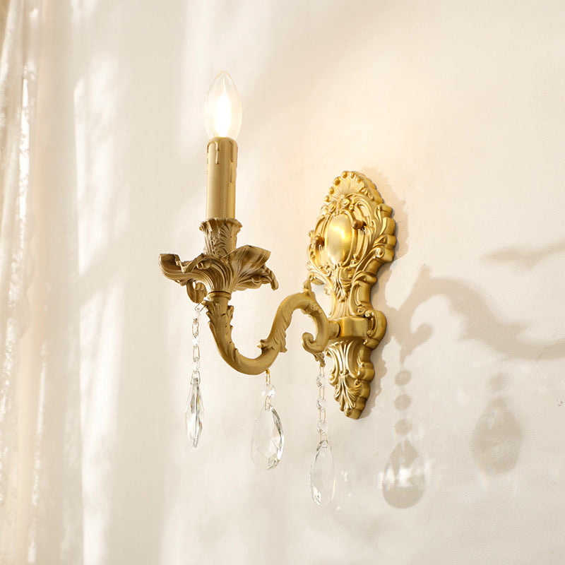Silva Luxe Vintage LED Intérieur Applique Murale Métal Cristal Salon Couloir - Neutralighting