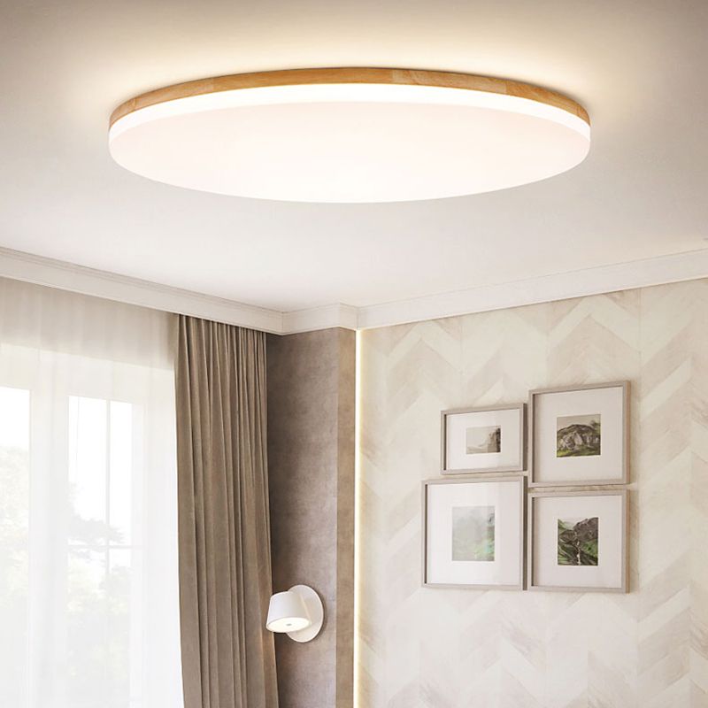 Eilo Plafonnier LED Grande Rond Moderne Bois - Neutralighting