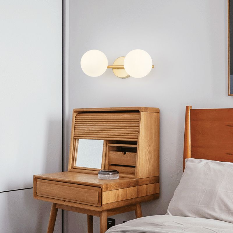 Valentina Applique Murale à miroir LED Vanity Métal Verre Simple Blanc Salle de Bain - Neutralighting