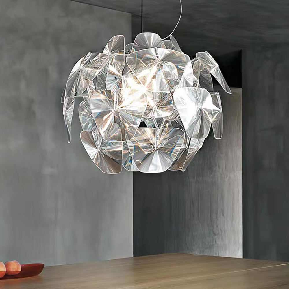 Arisha Suspension Globe Moderne, Metal/PVC, Transparent, Chambre