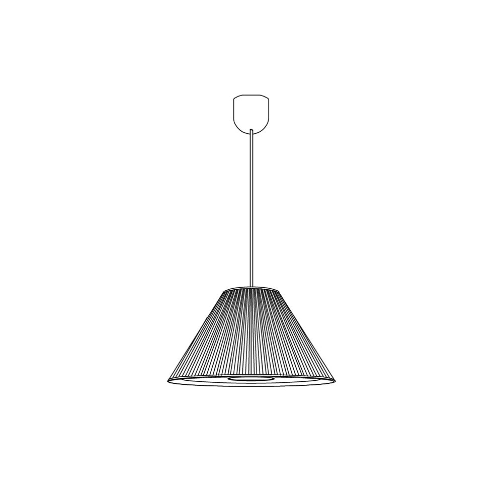 Ritta Suspension Vintage, Métal/Tissu, Brun, Salon - Neutralighting