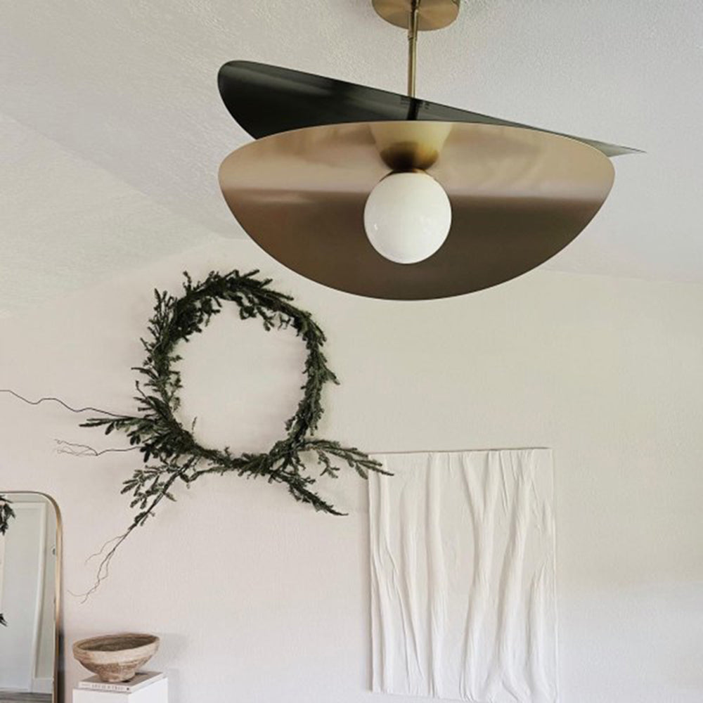 Arisha Suspension forme du ventilateur Métal Gris Chambre à coucher /Salon - Neutralighting