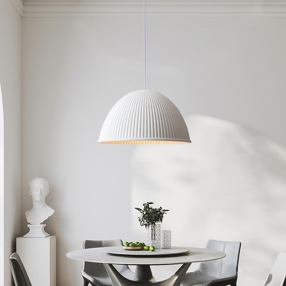 Valentina Suspension Dôme Moderne, Résine, Blanc/Noir/Gris, Librairie/Chambre à Coucher - Neutralighting