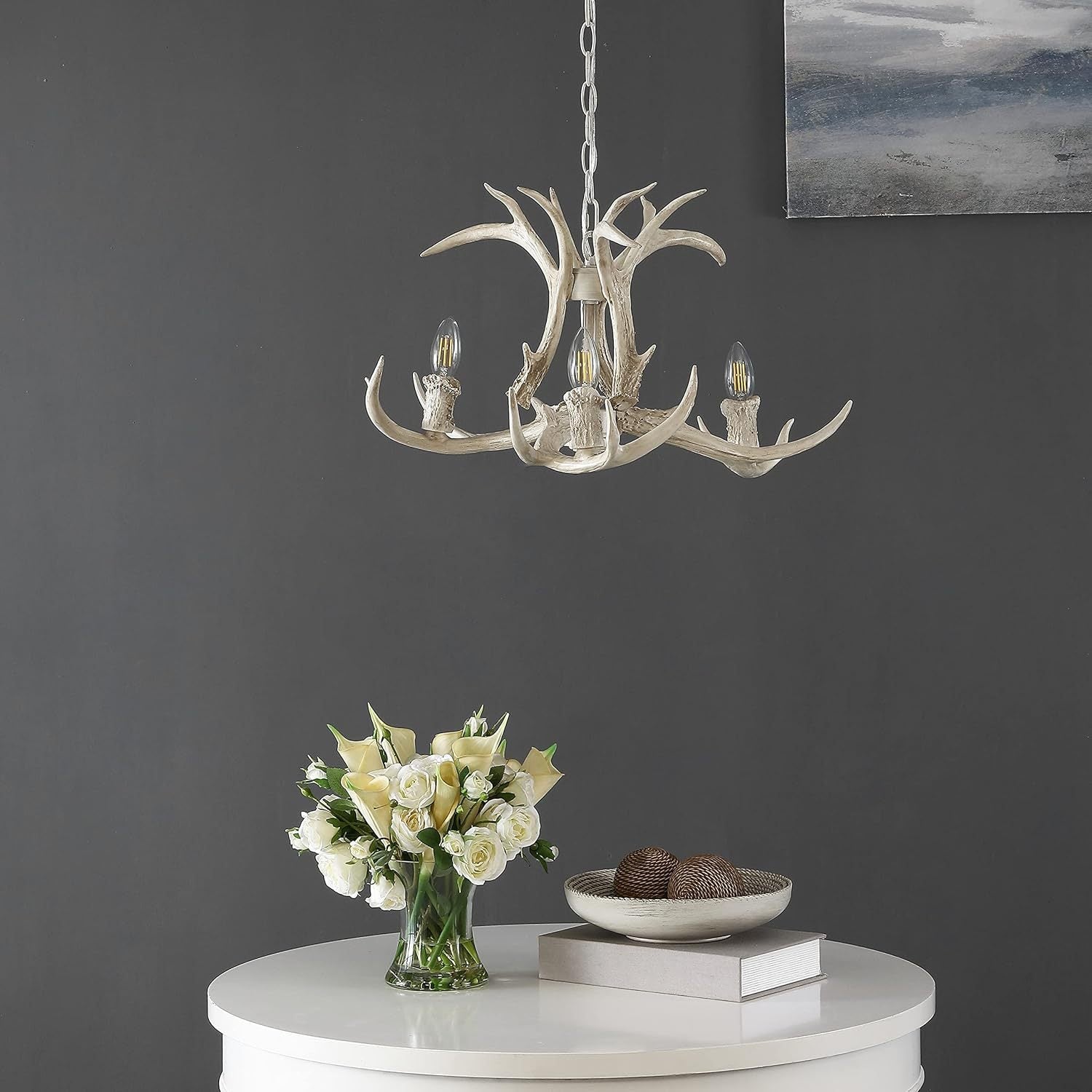 Silva Rétro LED Suspension Blanc Métal Résine Salle À Manger - Neutralighting