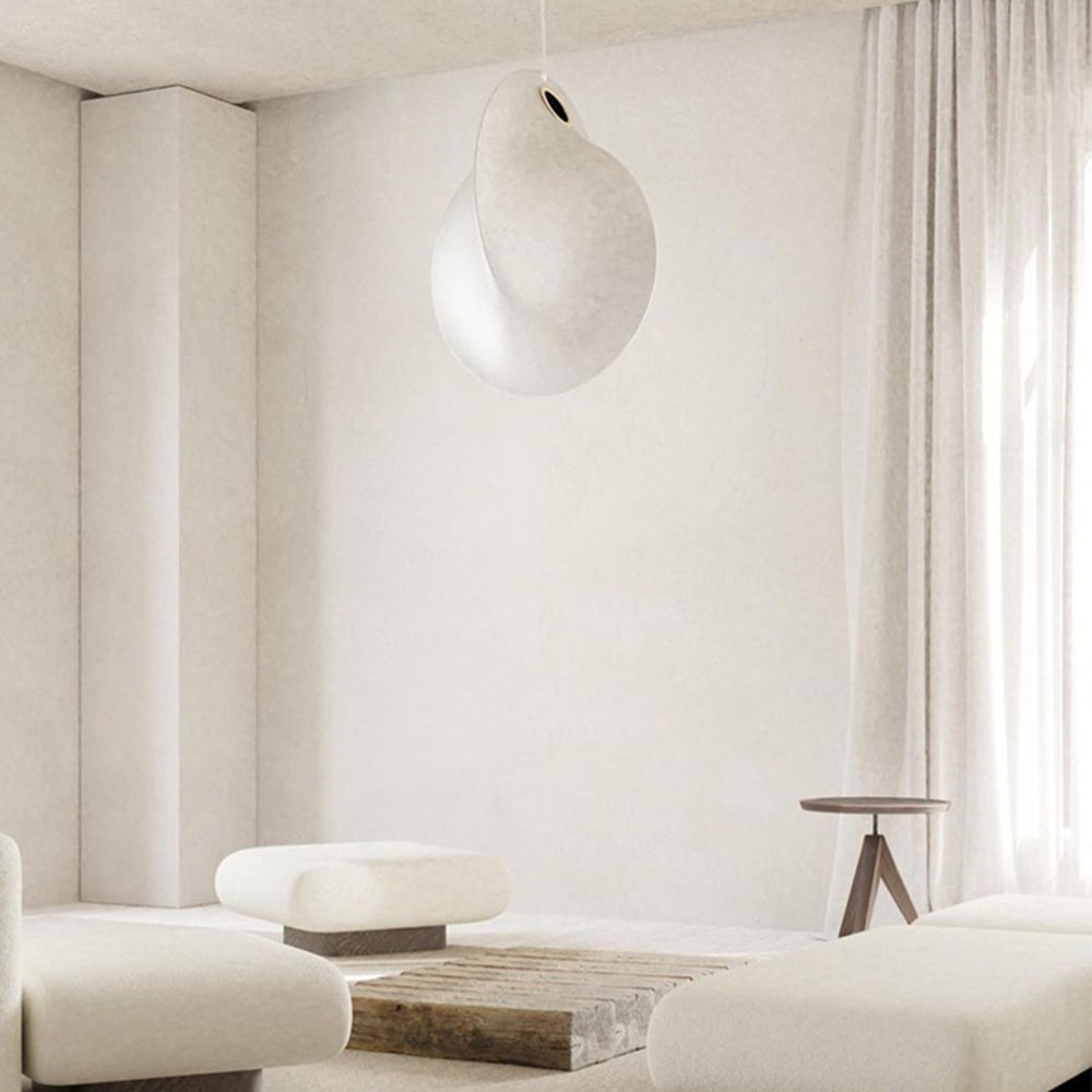 Ritta Suspension Boule Moderne, Métal/Soie, Blanc, Salon/Chambre à Coucher - Neutralighting