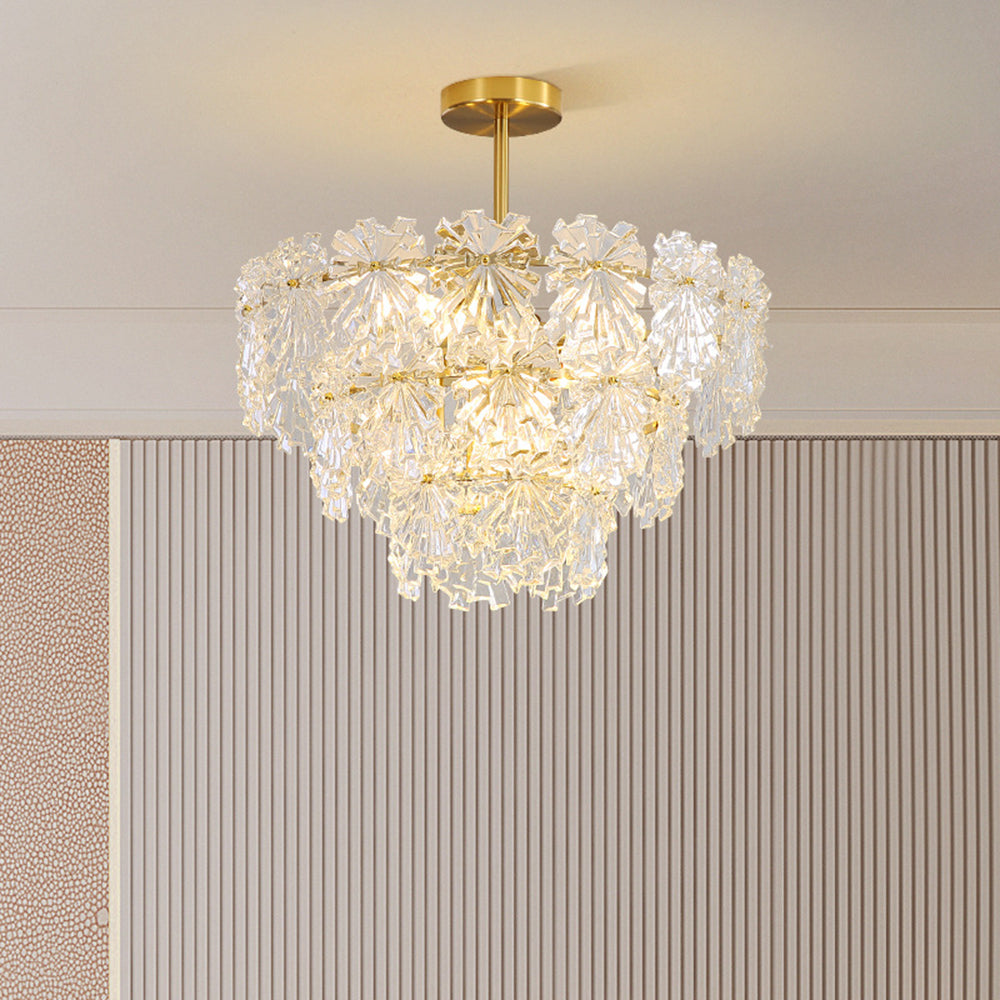 Kristy Suspension Anneau Vintage, Métal/Verre, Doré, Restaurant/Salon - Neutralighting