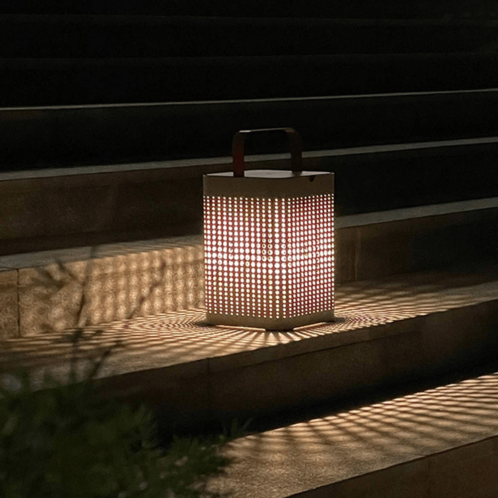 Ray Lampadaire Panier Vintage, Métal/Verre, Blanc, Extérieur - Neutralighting