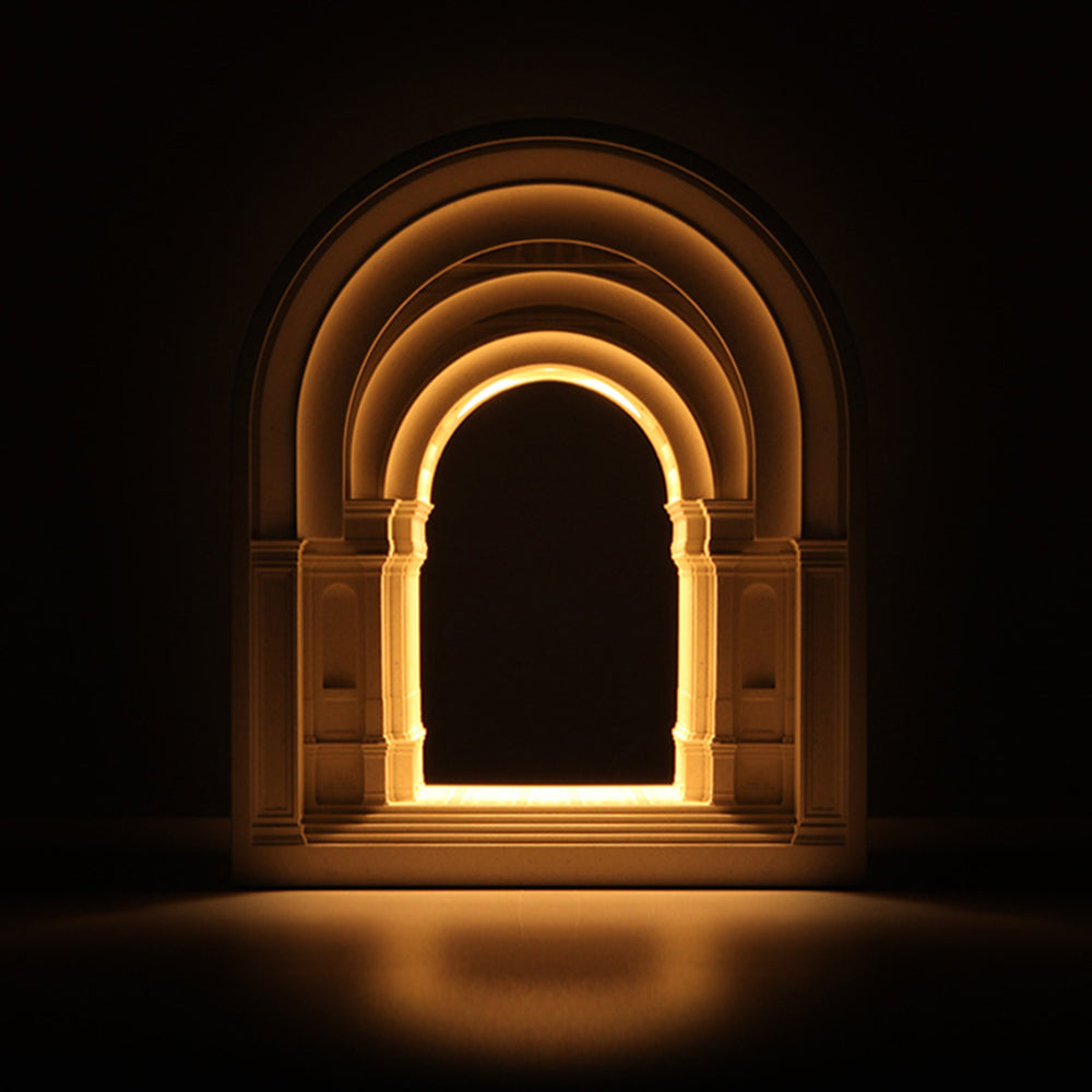 Ray Lampe de Table Dôme Art Deco, Plâtre, Blanc, Chambre/Salon - Neutralighting