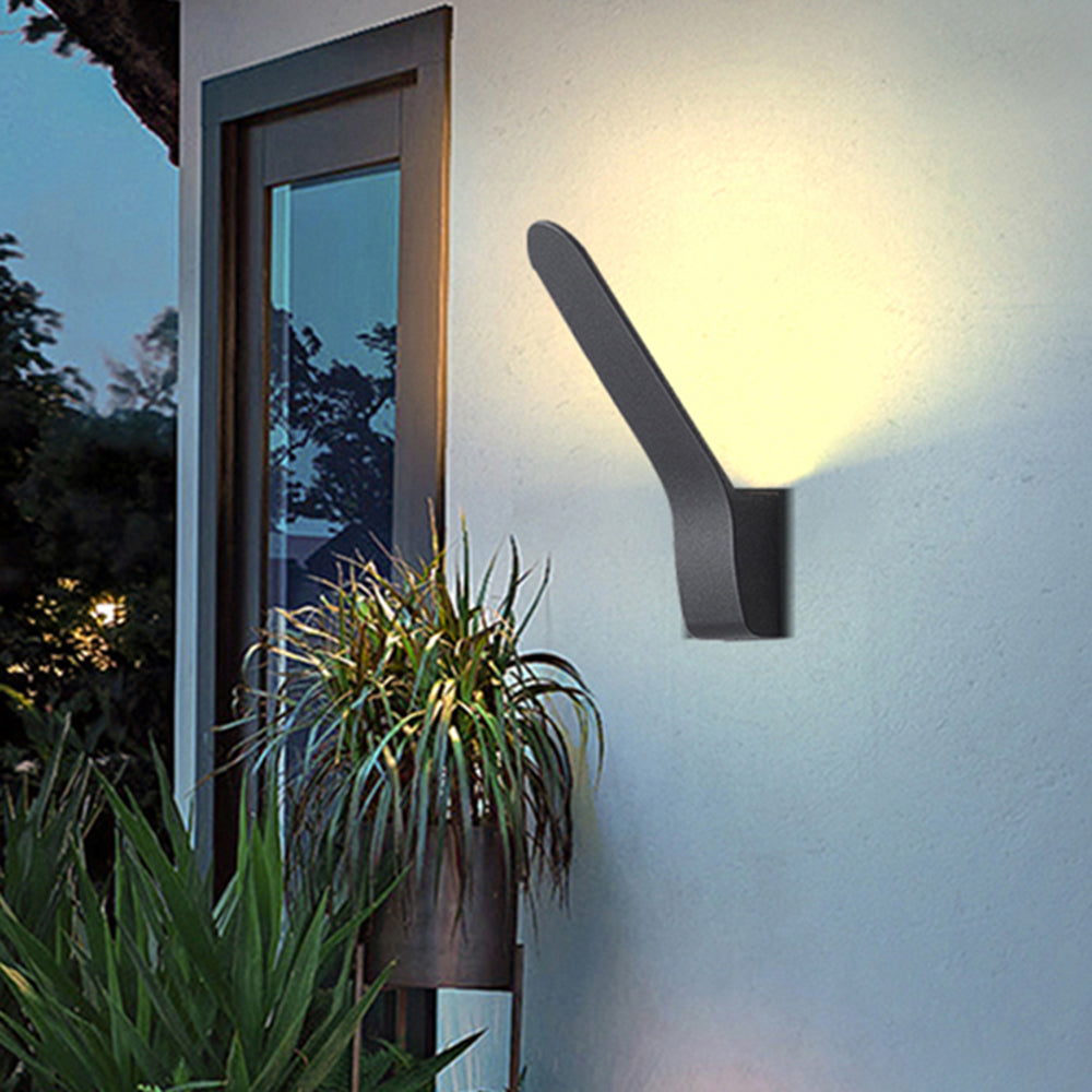 Ray Applique Murale Extérieur Linéaire Minimaliste, Métal/Verre, Noir, Extérieur - Neutralighting