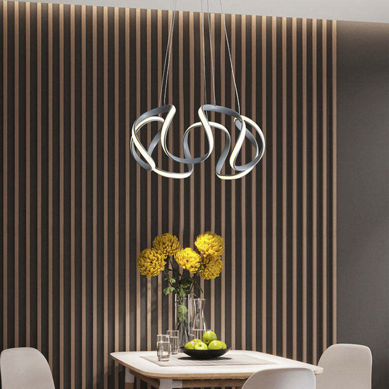 Clyra Suspension Linéaire Moderne Doré/Café/Gris. Salon - Neutralighting
