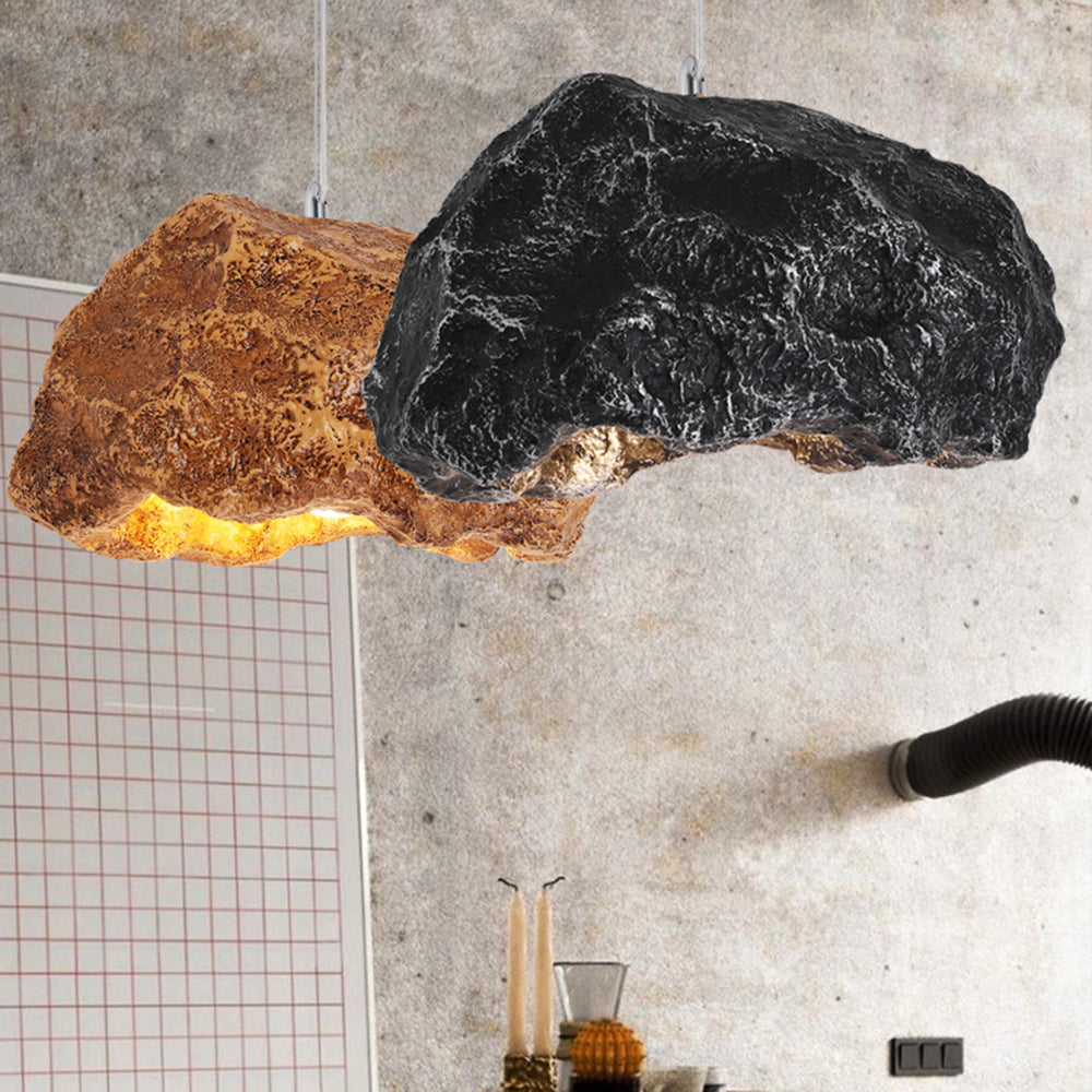 Avi Suspension Irrégulier Naturelle, Résine/Acrylique, Gris/Noir, Chambre - Neutralighting