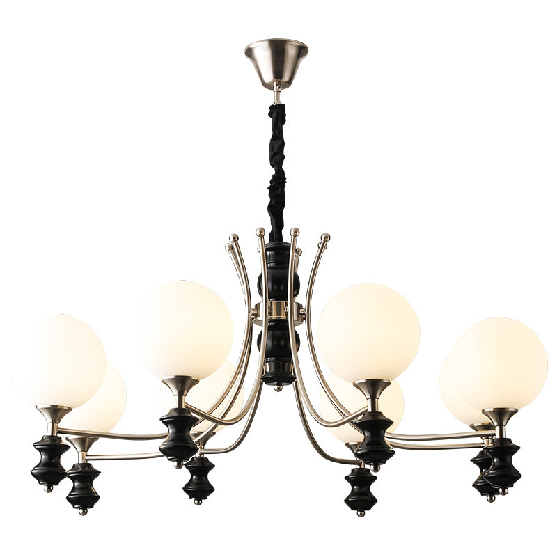 Valentina Suspension Luminaire LED Vintage Blanc Verre Salon - Neutralighting