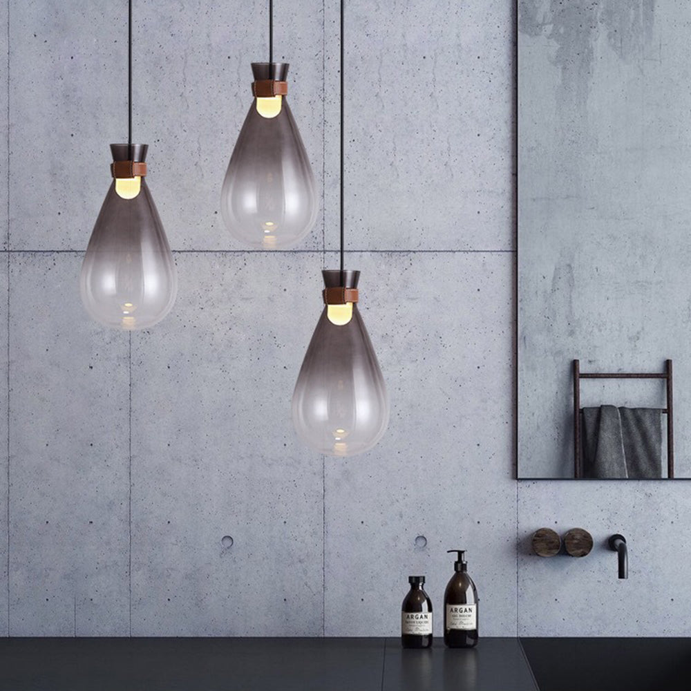 Valentina Suspenison Boule Industrielle, Verre/Acrylique, Blanc/Gris Fumé, Bar/Café - Neutralighting