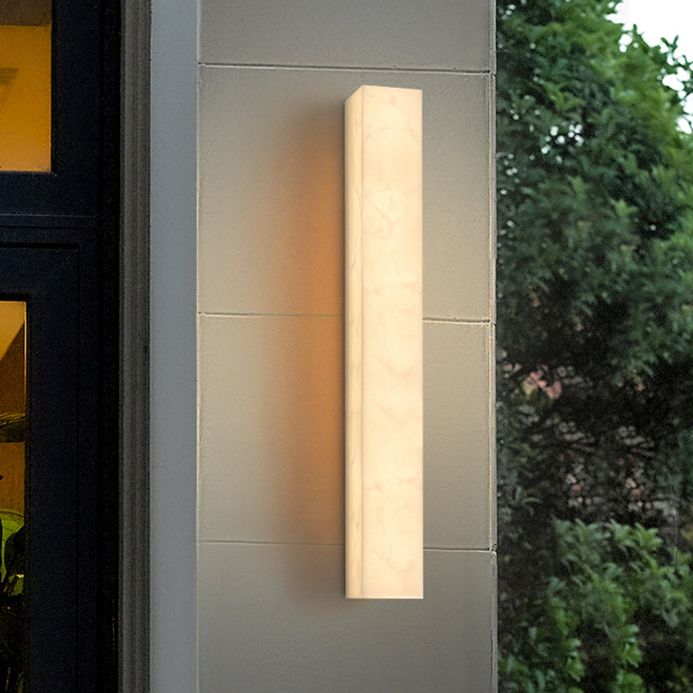 Ray Applique Murale Rectangulaire, Câble/Solaire, Résine, Blanc, Extérieur - Neutralighting