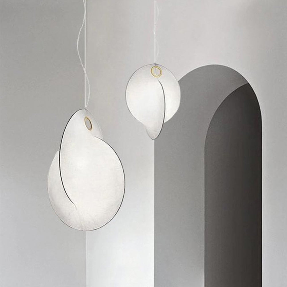 Ritta Suspension Boule Moderne, Métal/Soie, Blanc, Salon/Chambre à Coucher - Neutralighting