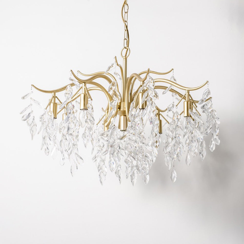 Kristy Suspension Multi Luxueux, Cristal/Cuivre, Noir/Or, Salon