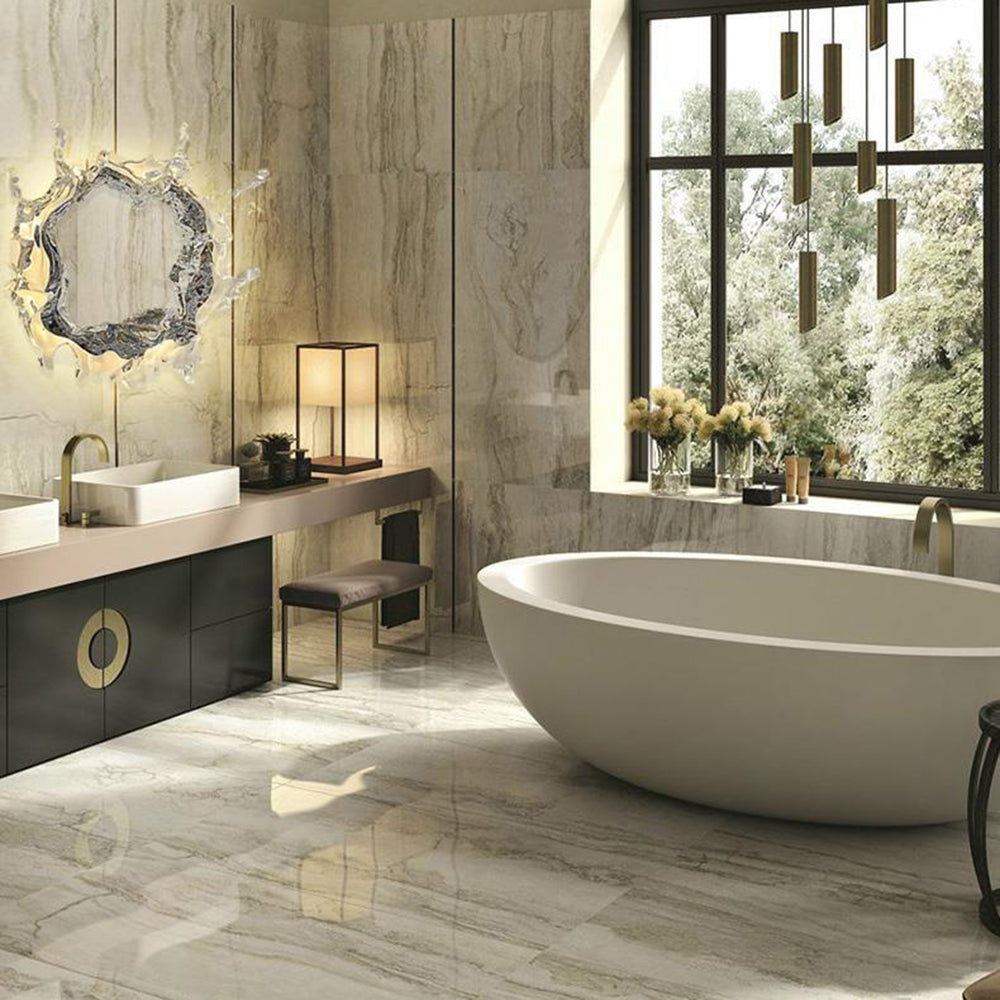 Kristy Applique Murale Rond Moderne, Résine/Métal, Or/Argent, Salle de Bain - Neutralighting