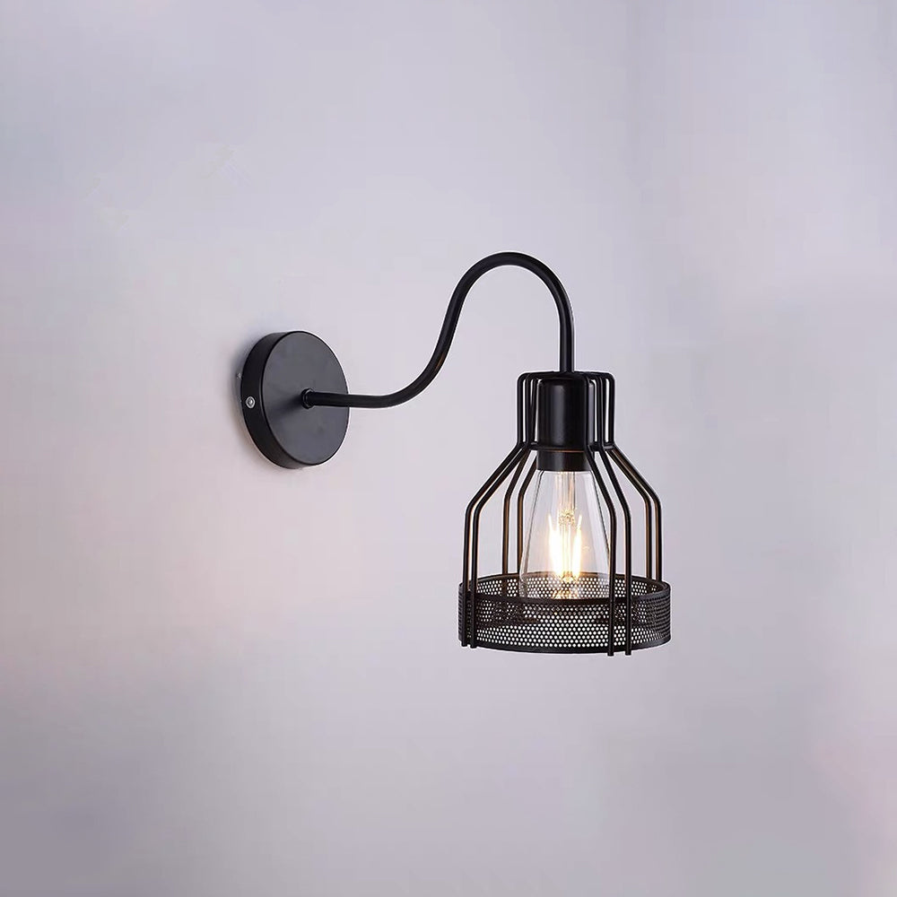 Silva Applique Murale Landerne Vintage, 3 Style, Métal/Verre, Noir, Cour - Neutralighting