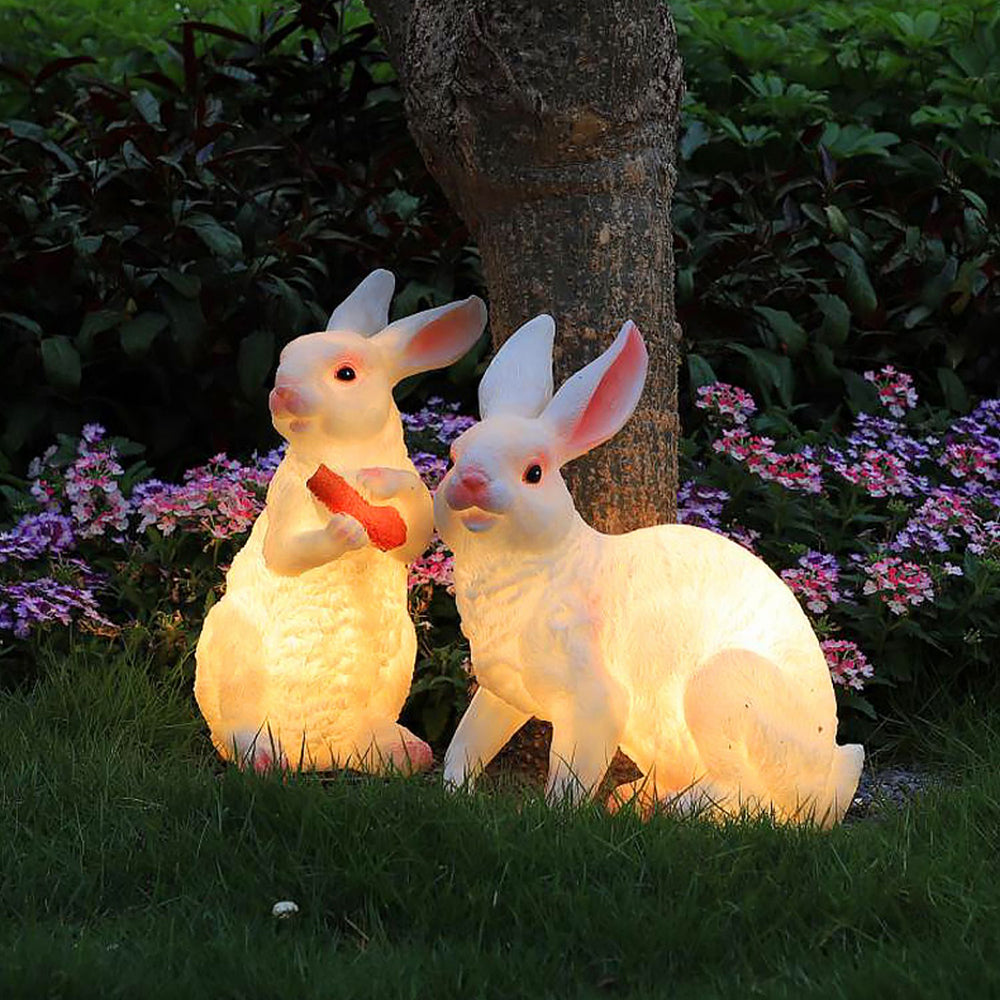 Arisha Lampadaire Lapin Moderne, Résine, Blanc, Extérieur - Neutralighting