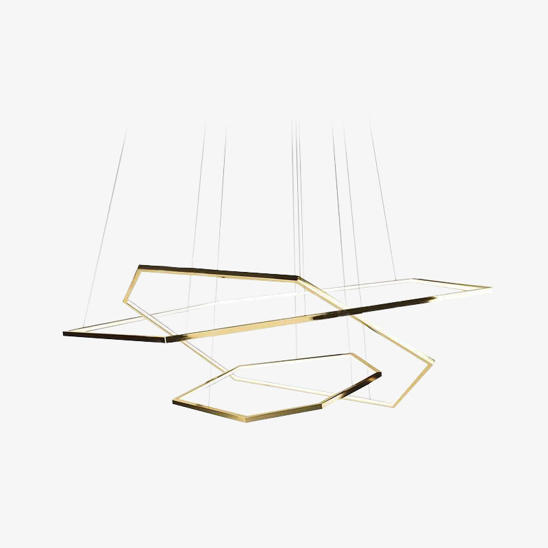 Ray Suspension Géométrique Contemporain, Métal, Doré, Salon/Chambre à Coucher - Neutralighting