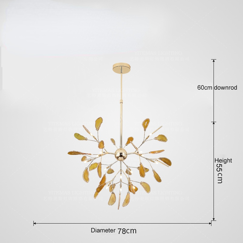 Arisha Lustre Coloré Branche Feuille Design, Salon/Chambre - Neutralighting